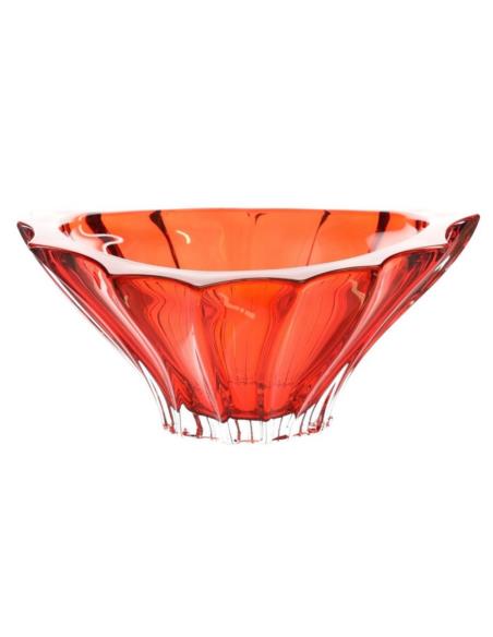 Salaterka kryształ Bohemia Plantica Red 22cm