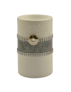 Świecznik ceramiczny Tuba średnia 15x9cm C-507p pasek