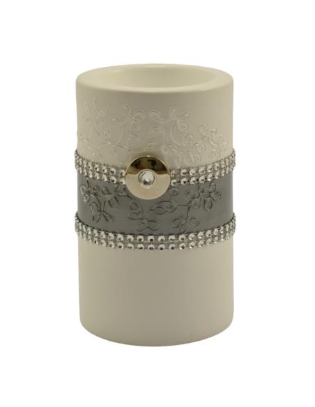 Świecznik ceramiczny Tuba średnia 15x9cm C-507p pasek