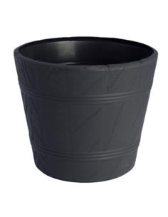 Doniczka drewnopodobna 00 fi 15cm h:13cm antracyt 0898