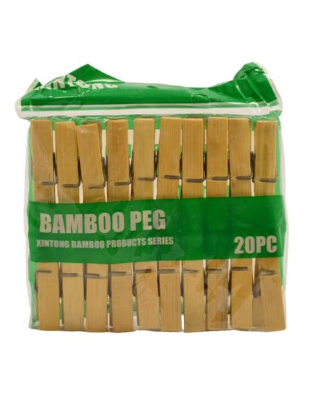 Klamerki do bielizny 20szt bambus MR0993