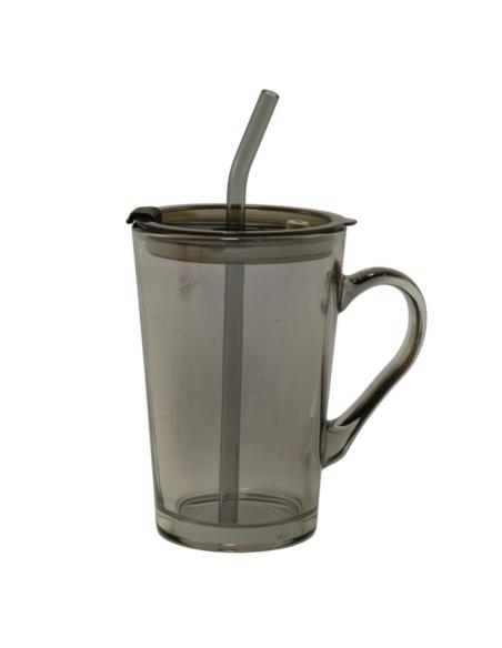 Kubek słoik szklany 450ml mix BRAK SŁOMKI