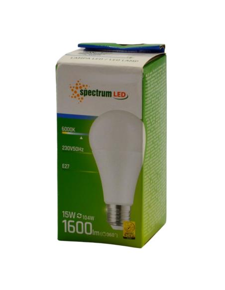Żarówka LED E27 15W 1600lm Spectrum zimna biała