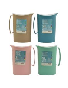 Dzbanek plastikowy 2,0L Soft z pokrywką mix 2