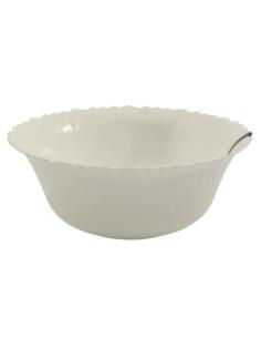 Salaterka Eva 23cm biała szkło hartowane