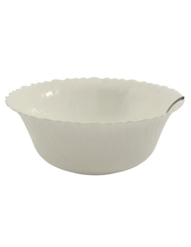 Salaterka Eva 23cm biała szkło hartowane