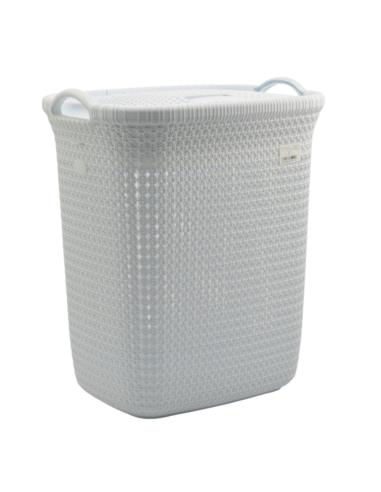 Kosz na bieliznę 52L Knit biały