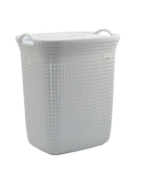 Kosz na bieliznę 52L Knit biały