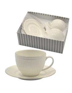 Filiżanki ze spodkami 2 sztuki 250ml Retro