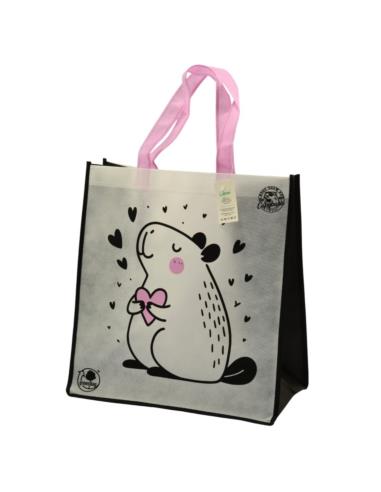 Torba na zakupy S2 laminowana Kapibara 36x34x20cm