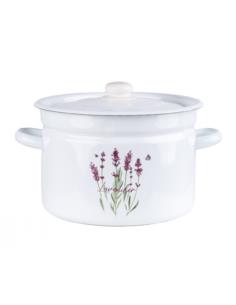 Garnek emalia 28cm 9L z/p Lawenda