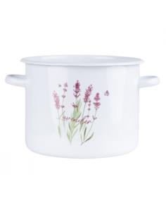 Garnek emalia 22cm 5,5L Lawenda