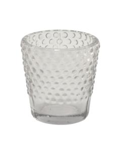 Świecznik szklany 5,5x6cm Bubbles