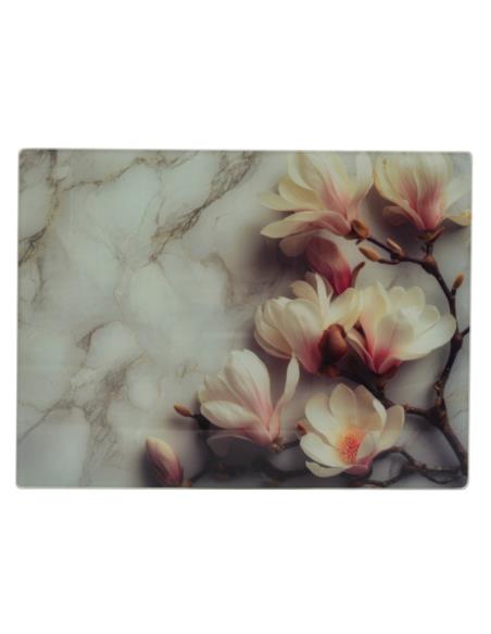 Deska do krojenia szklana 30x40cm magnolia