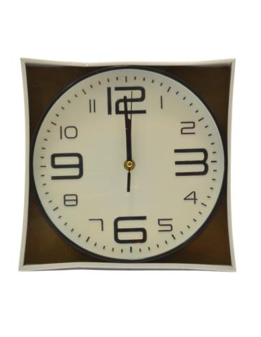 Zegar plastikowy 23cm czarny MRY1829