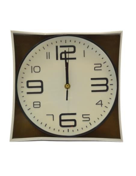 Zegar plastikowy 23cm czarny MRY1829