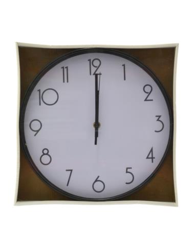 Zegar plastikowy 28cm czarny MRY1831