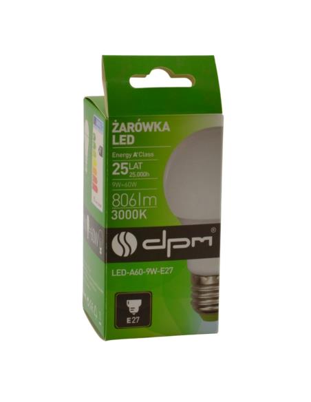 Żarówka LED E27 9W 806lm A60