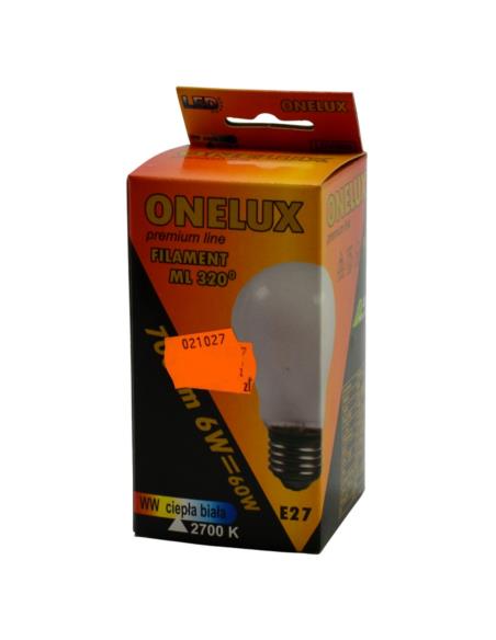 Żarówka Onelux E27 6W 700lm A60 filament