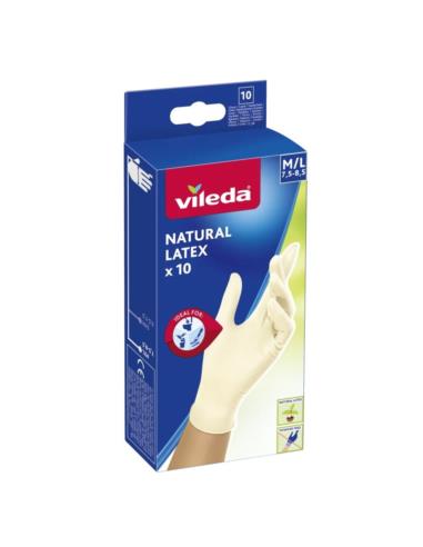 Rękawice Vileda Natural Latex 10 sztuk M/L 179707
