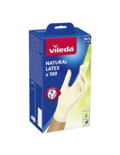 Rękawice Vileda Natural Latex 100 sztuk M/L 179654
