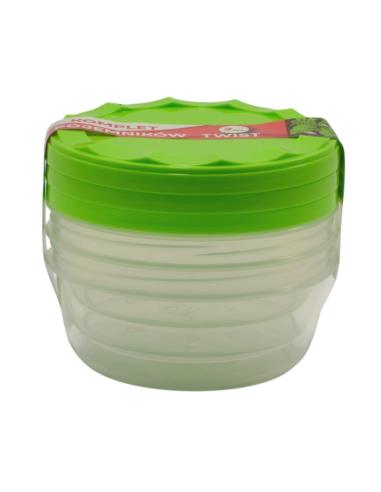 Pojemnik Twist 3x330ml zakręcany plastikowy 090/9016
