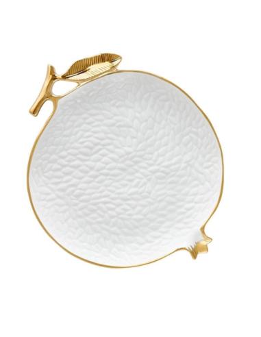 Talerz Villa Italia Grenade white desesr 21,5cm QD418
