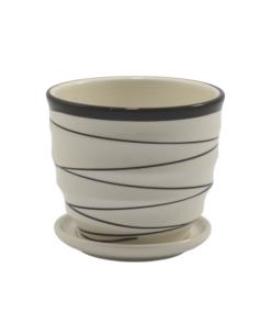 Doniczka ceramiczna z podstawką 11x10,5cm MRY5916
