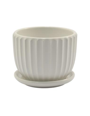 Doniczka ceramiczna z podstawką 10,5x8,5cm MRY5918