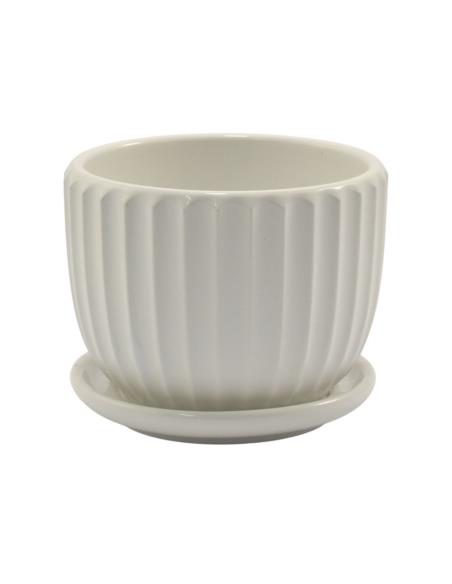 Doniczka ceramiczna z podstawką 10,5x8,5cm MRY5918