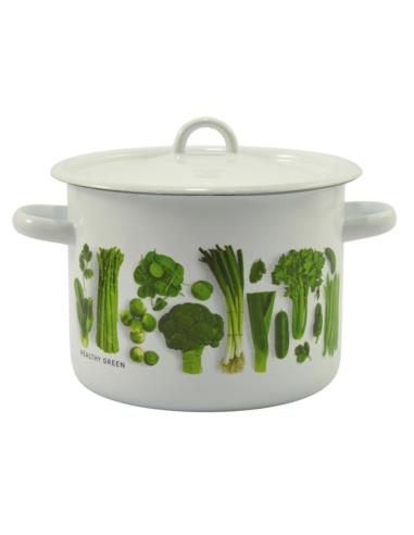 Garnek emalia 20cm 4,5L z/p Warzywa