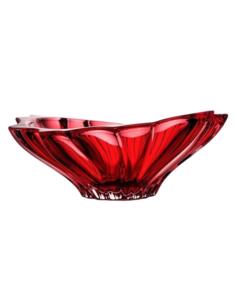 Salaterka kryształ Bohemia Plantica Red 33cm