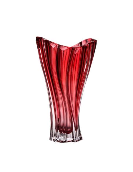 Wazon kryształ Bohemia Plantica Red 32cm