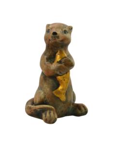Figurka Wydra h:23cm ceramiczna 396
