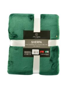 Koc 150x200cm Sherpa zielony