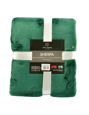 Koc 150x200cm Sherpa zielony