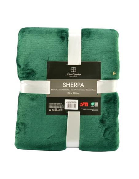 Koc 150x200cm Sherpa zielony