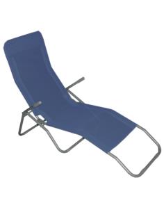 Leżak plażowy OM-318892 niebieski