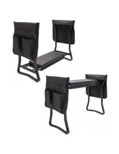 Taboret klęcznik ogrodowy 59x27x49cm czarny 992207