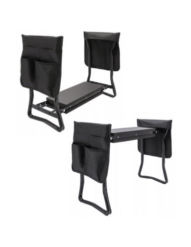 Taboret klęcznik ogrodowy 59x27x49cm czarny 992207