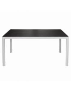 Stół 150x90cm aluminium czarny 357921