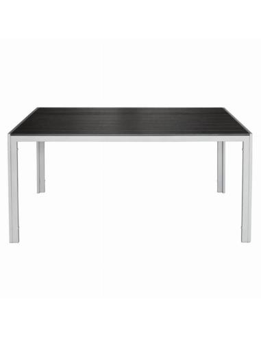 Stół 150x90cm aluminium czarny 357921