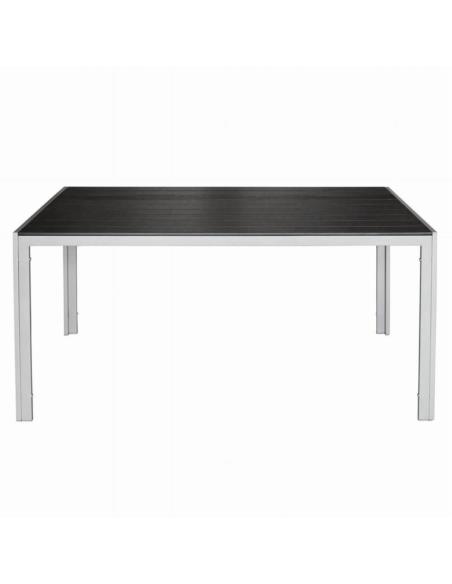 Stół 150x90cm aluminium czarny 357921