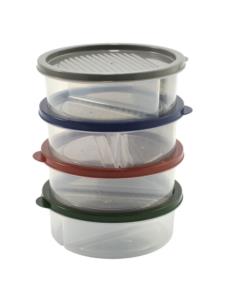 Pojemnik 2-komorowy 600ml plastikowy BG-688 mix 2