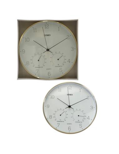 Zegar ścienny 31cm złoty Timo B301