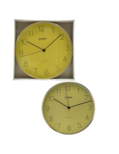 Zegar ścienny 25cm złoty Timo B303