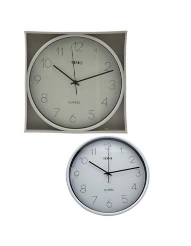 Zegar ścienny 30cm biały Timo B308