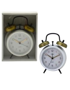 Budzik metalowy 17cm Timo B1185 biały