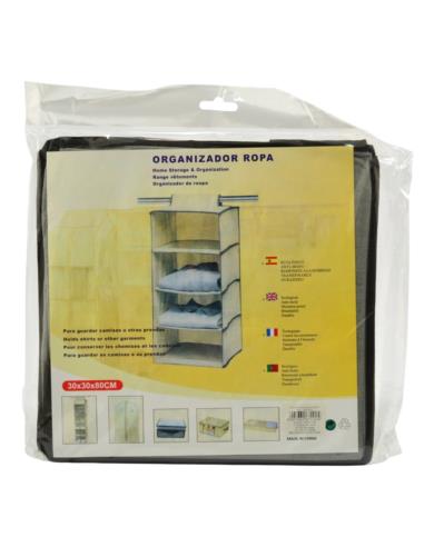 Organizer wiszący do szafy 4 przegrody 30x30x80cm
