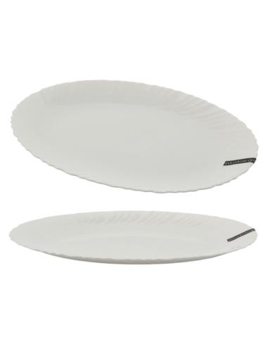 Półmisek owalny Eva 30cm biały szkło hartowane